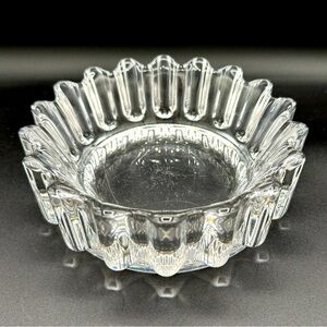1970s Orrefors Princess Cut Swedish Crystal Glass Dish
